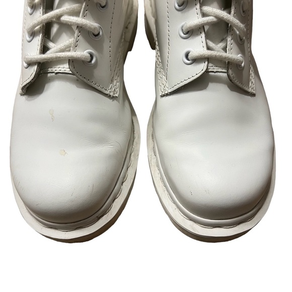 DR. MARTENS 1460 Pascal White Virginia Blanco 8 eye Boots Size 7 - Picture 4 of 8